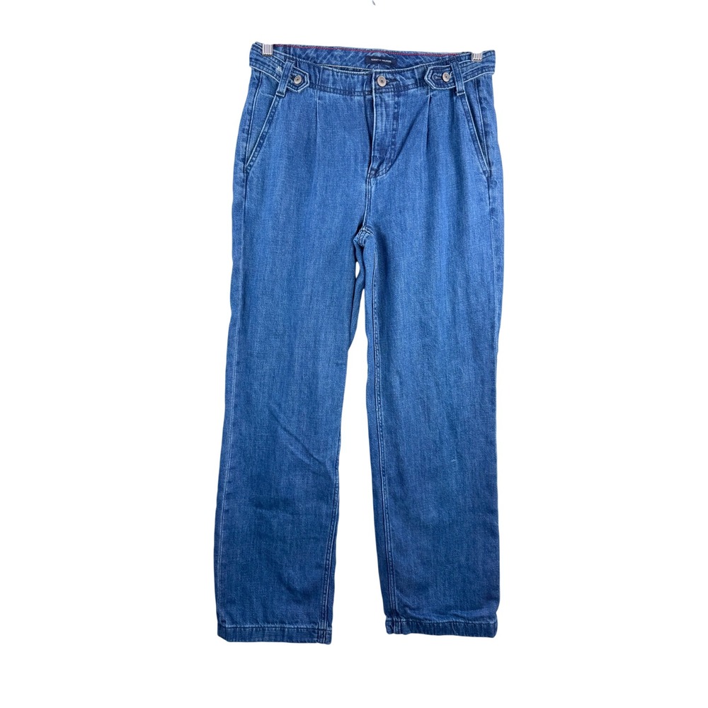 Tommy Hilfiger High Rise Pleated Straight Leg jeans Y2K 90s‎ retro sz 2